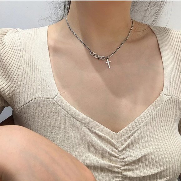 NEW 925 Sterling Silver Vintage Cross Necklace - Picture 15 of 16